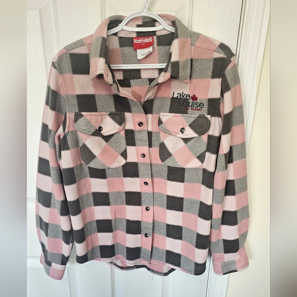 Women's Pink Plaid Lake Louise Sweater